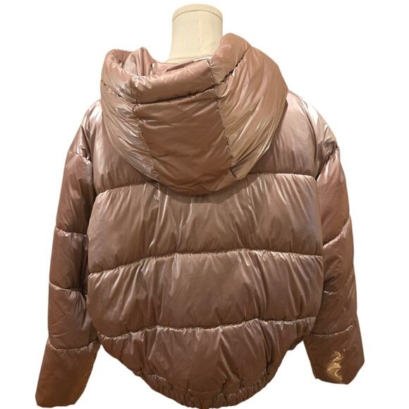 Metallic Pink Puffer Jacket - Picture 6 of 12